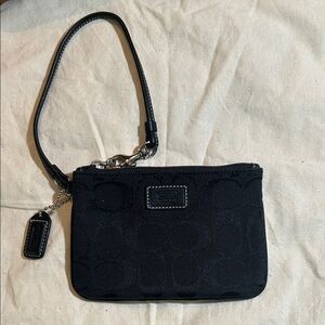 Coach Black Signature Wristlet